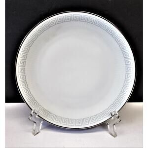 Set/11 Seltmann Splendour Key 6" Bread Plates Gray Greek Key Platinum Trim A2